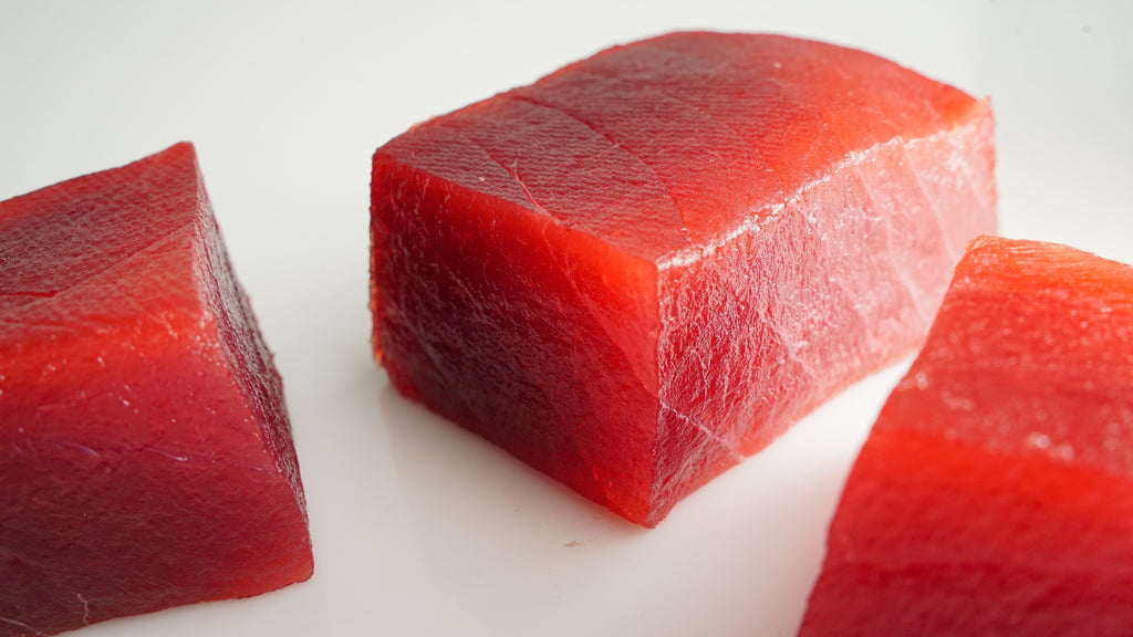 Hawaiian bigeye ahi red sear cut, The Ahi Club