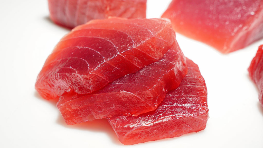 Hawaiian bigeye ahi red sashimi cut, The Ahi Club