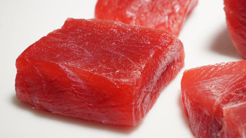Hawaiian bigeye ahi bright red sashimi cut, Ahi Club